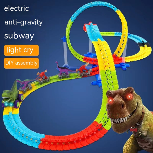 Children's Roller Coaster Dinosaur Track Electric Plastic Toy