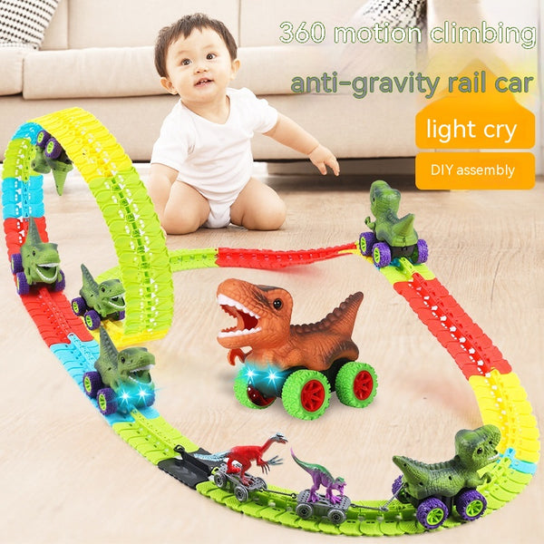 Children's Roller Coaster Dinosaur Track Electric Plastic Toy