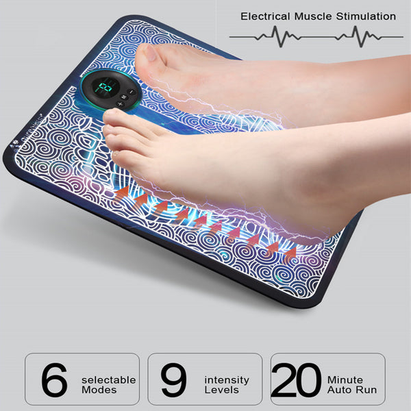 Ems Foot Massager Mat Tens Fisioterapia Electric Foot Cushion Blood Circulation Acupunctur Pad Foot Health Care Relaxation Pain