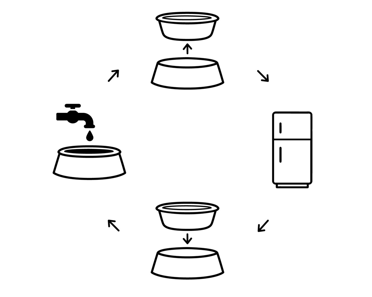 Ice Bowl - Pet Cooling Water Bowl