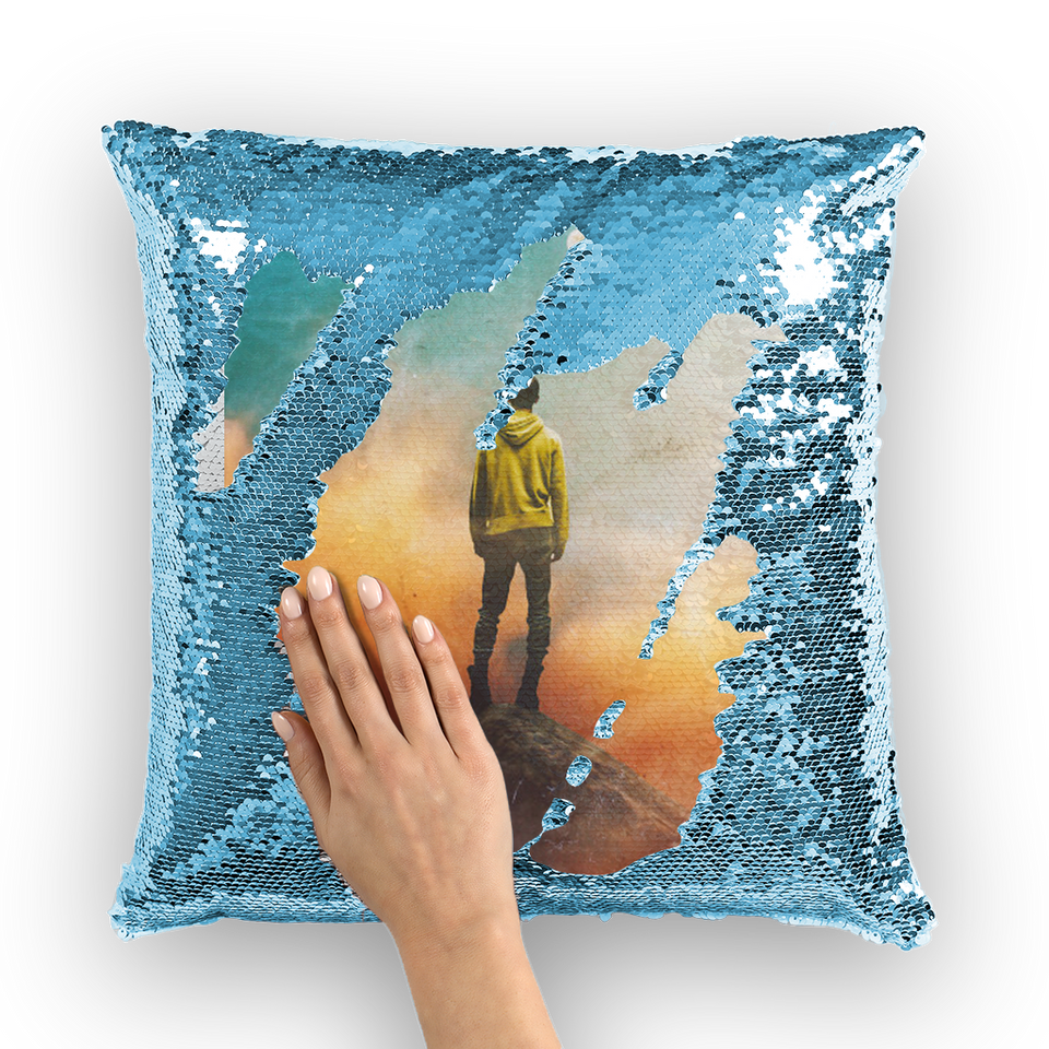 So Far From Me Sequin Cushion Cover