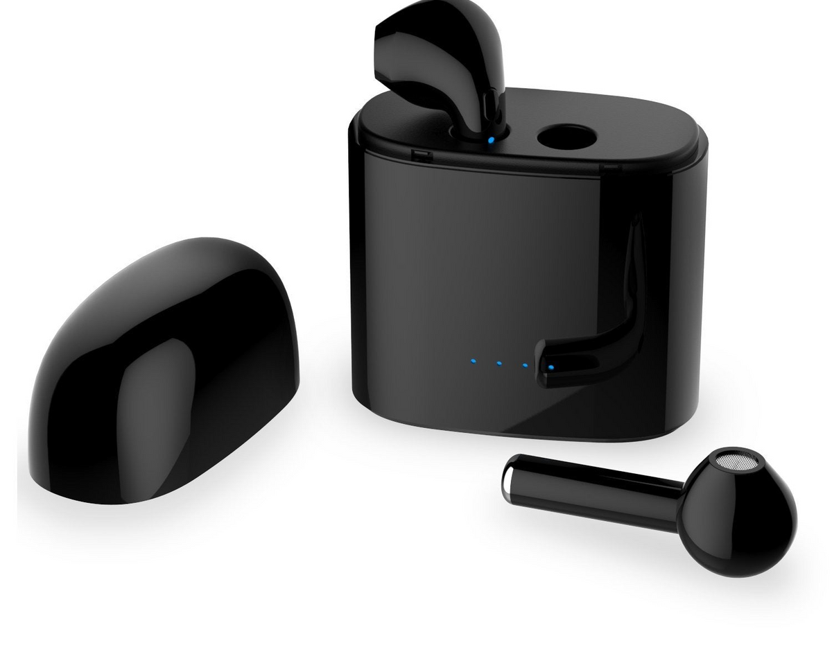 Dual Chamber Wireless Bluetooth Earphones With Charging Box