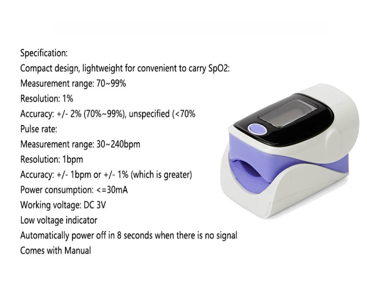 Fingertip Pulse Oximeter And Blood Oxygen Saturation Monitor With LED Display